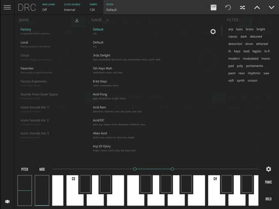 Screenshot #5 pour DRC - Polyphonic Synthesizer