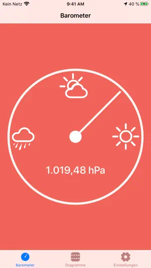 Screenshot von Digital Barometer S10 auf dem iPhone 4