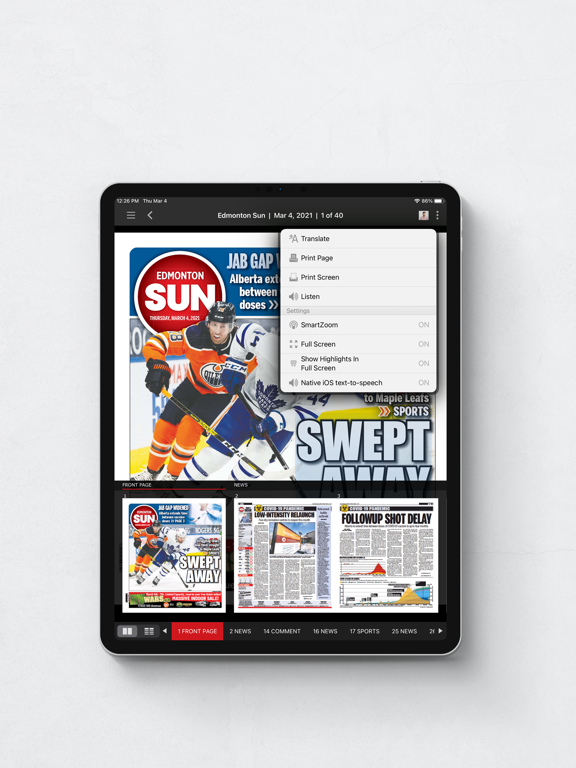 Screenshot #5 pour Edmonton Sun ePaper