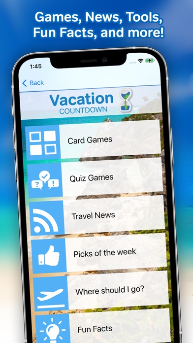 Vacation Countdown App Screenshot