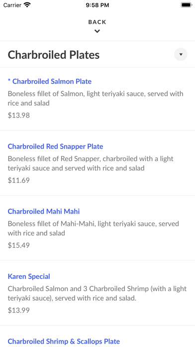 Otani's Seafood Screenshot