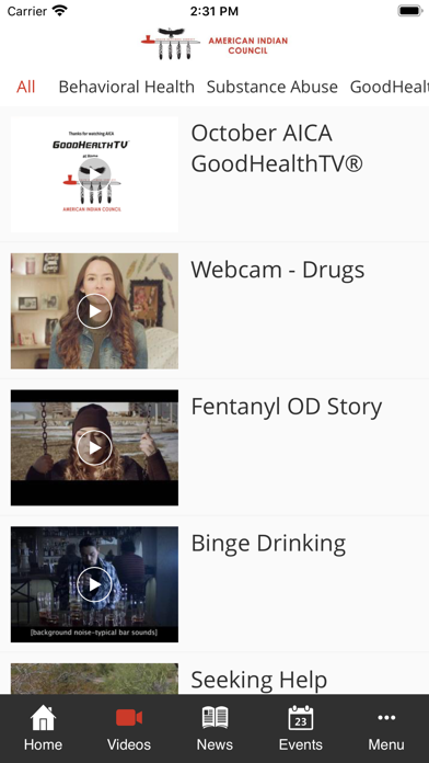 Am Ind Council on Alcoholism Screenshot