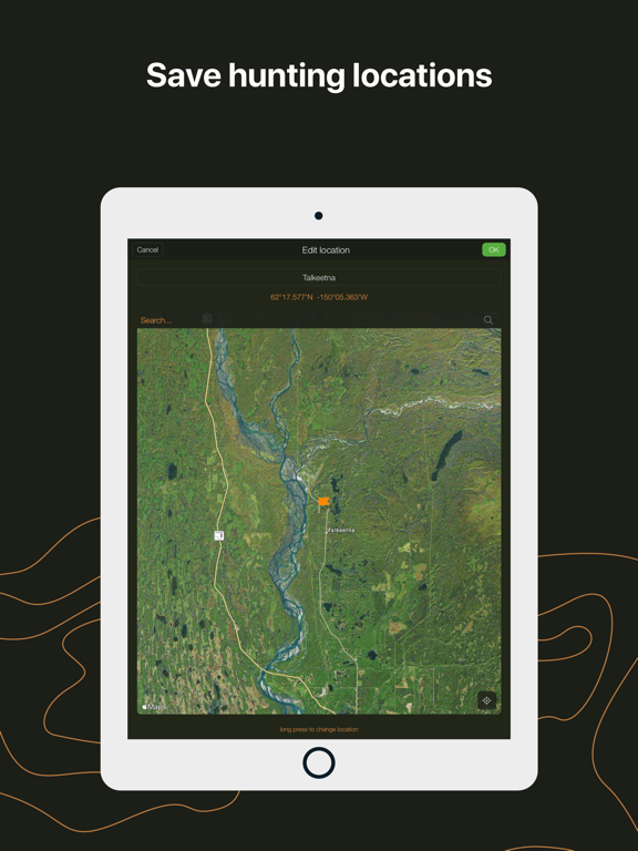 Hunting Calendar, Solunar iPad screenshot 4 - Weather app