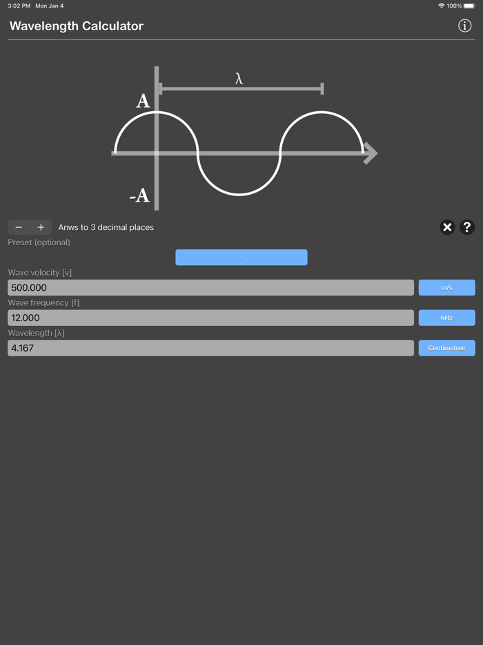 Wavelength Calculator