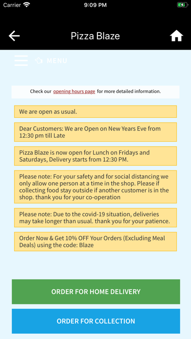 Pizza Blaze, Kingsbury Screenshot