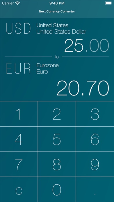 Screenshot #1 pour Next Currency Converter
