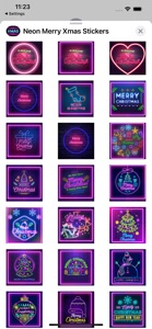 Neon Merry Xmas Stickers screenshot #10 for iPhone