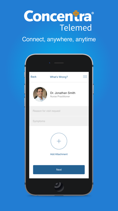 Concentra Telemedicine Screenshot