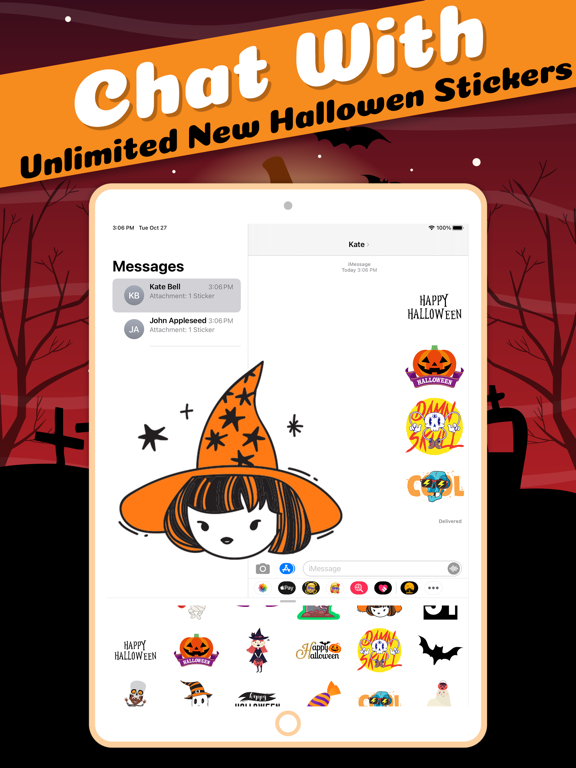 Screenshot #6 pour Halloween Stickers-Animated