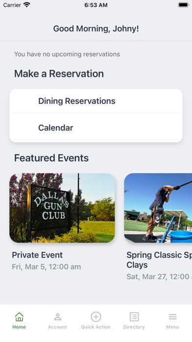 Dallas Gun Club Member App Screenshot