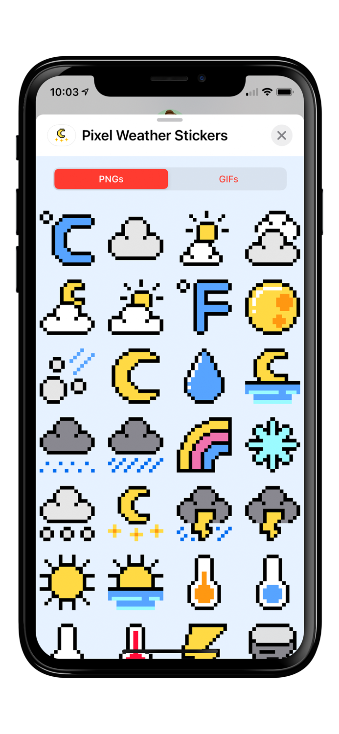 Pixel Weather GIFs and Stickers