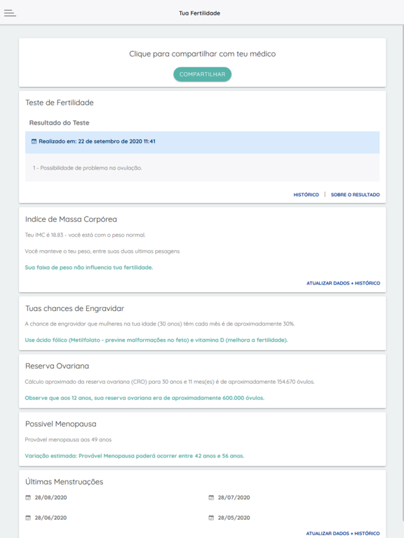 Screenshot #6 pour Teste de Fertilidade