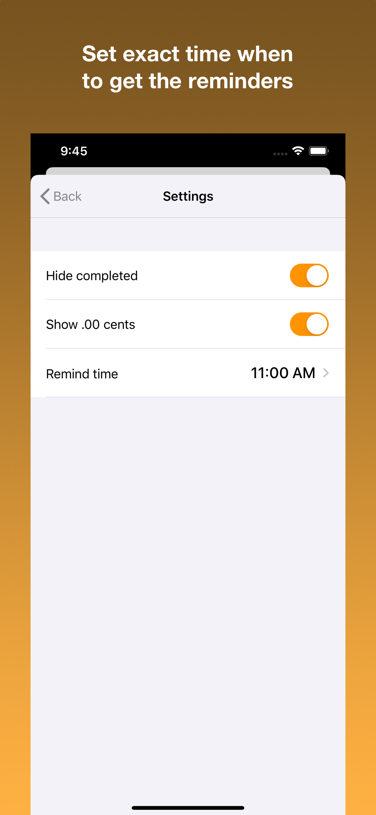 Payments reminder