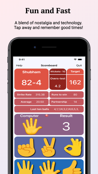 Hand Cricket: Cricket at Home Screenshot