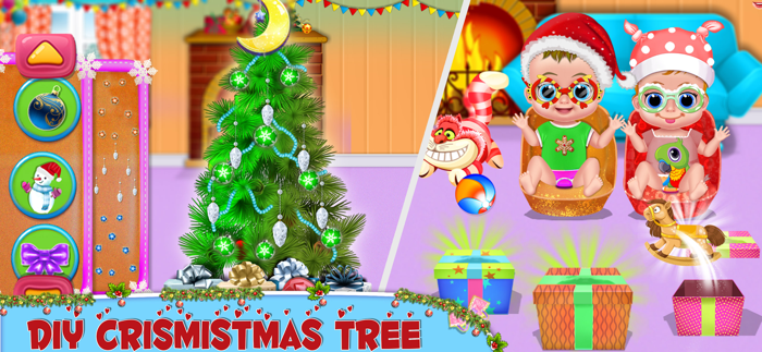 Christmas Mommy and Baby Twins