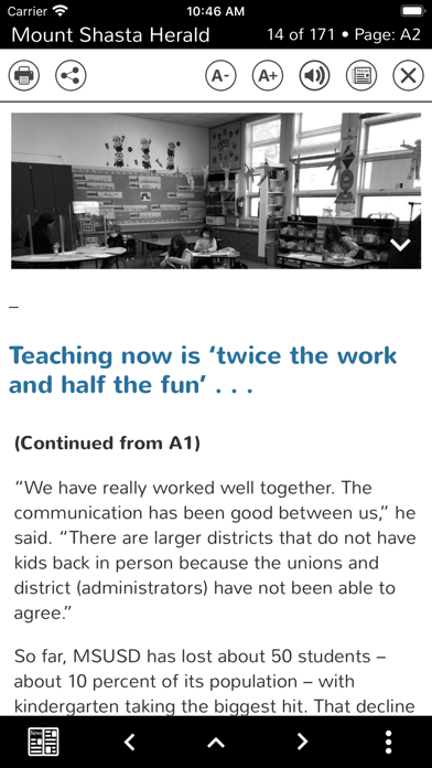 Mount Shasta Area Newspapers Screenshot