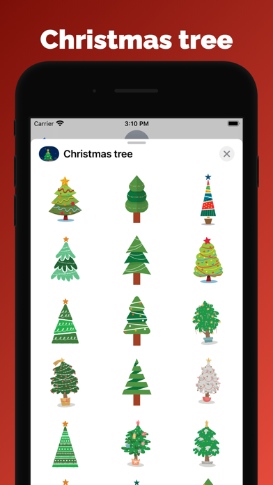 Christmas tree emoji stickers Screenshot