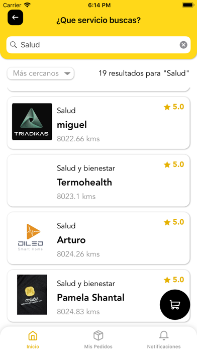 miidz - Solicita servicios Screenshot