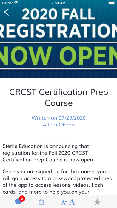 Sterile Education Screenshot