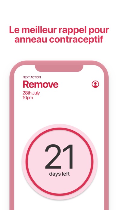 Screenshot #1 pour Contraceptive Ring Reminder +