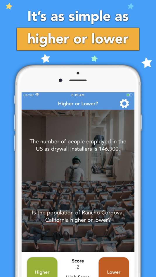 #2. The Higher or Lower Quiz Game (iOS) 由: CodePro Studios