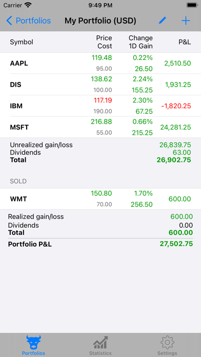Portfolio - Monitor Stocksのおすすめ画像2