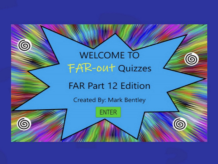 FAR-OUT Quiz 12