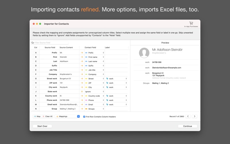 Screenshot #1 for Importer for Contacts