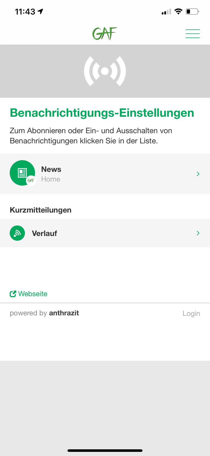 GAF Recyclingkalender