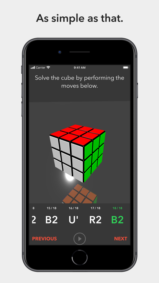 #8. CubeSolver AR (iOS) By: Andrei Ciobanu