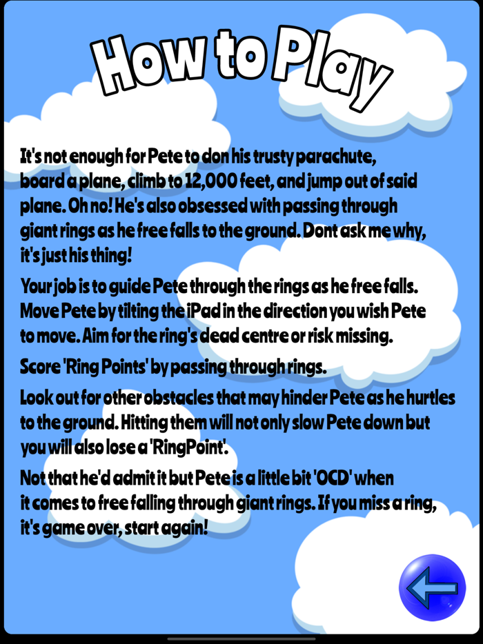 Parachute Pete Ad Supported