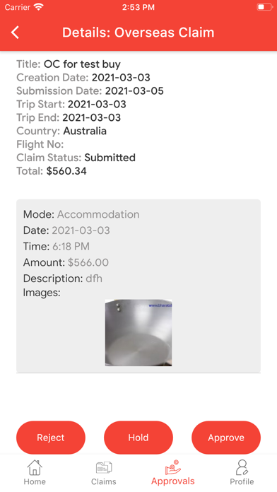Engagenova eClaims Screenshot