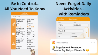 ParentLove Baby Tracker Screenshot