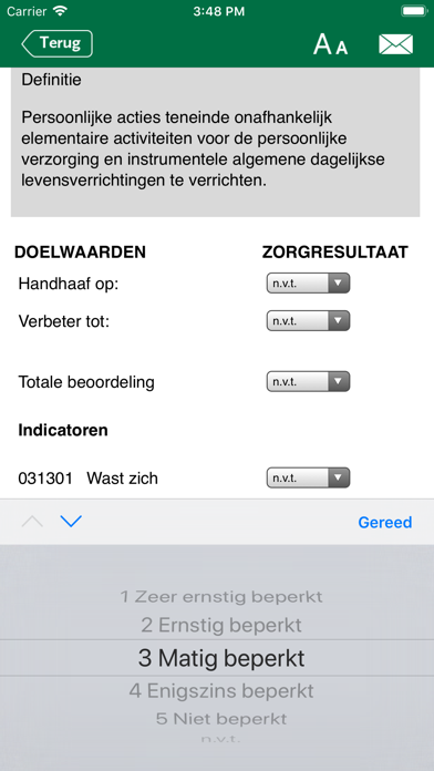 Verpleegk. zorgresultaten NOC Screenshot