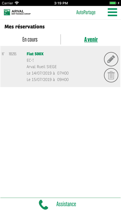 Arval AutoPartage Screenshot
