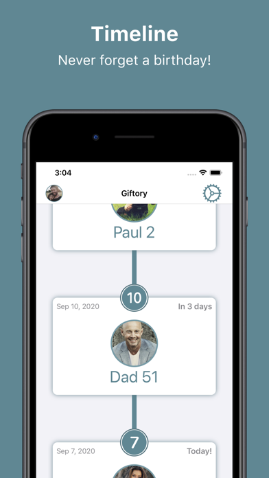 Screenshot #1 pour Giftory: Gift Memory
