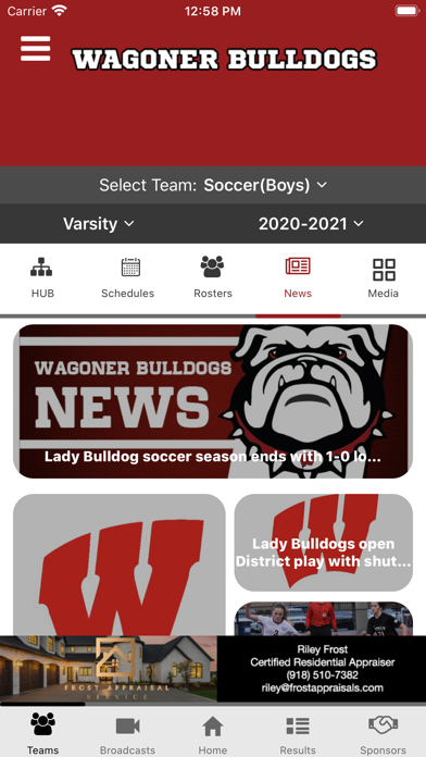 Wagoner Bulldogs Athletics Screenshot