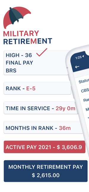 ‎Military Retire Pay Screenshot