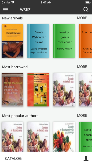 WSIiZ Rzeszów - mPROLIB Screenshot