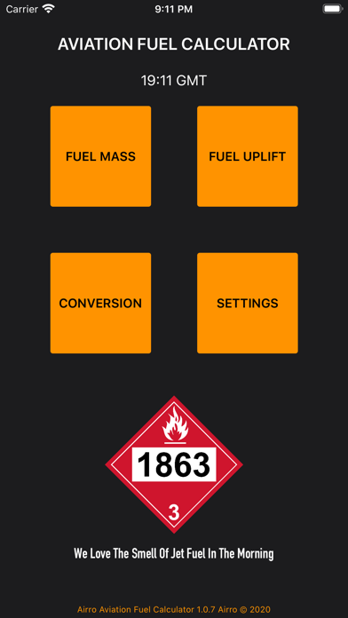 Airro Aviation Fuel Calculator Screenshot