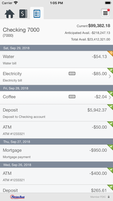 Patriots Bank Business Screenshot