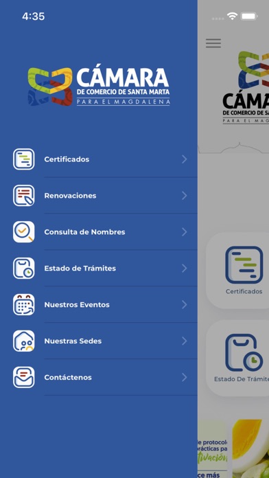 Cámara de Comercio Santa Marta Screenshot
