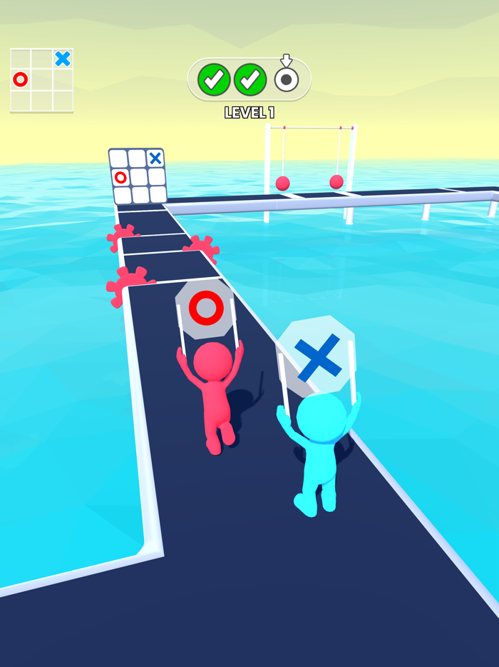 Tic-Tac-Toe Race Stickman Run