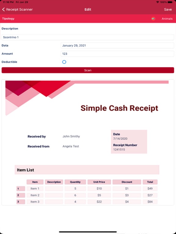 Screenshot #5 pour Scanner de reçus
