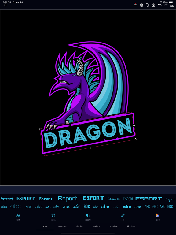 Banner Esport Maker For Gaming iPad screenshot 6 - Graphics & Design app