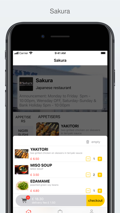 Sakura - Restaurant Screenshot