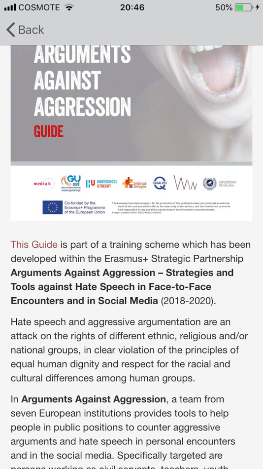 #8. Arguments Against Aggression (iOS) 由: Greek Universities Network