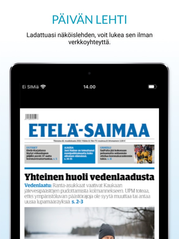 Screenshot #6 pour Etelä-Saimaa, päivän lehti