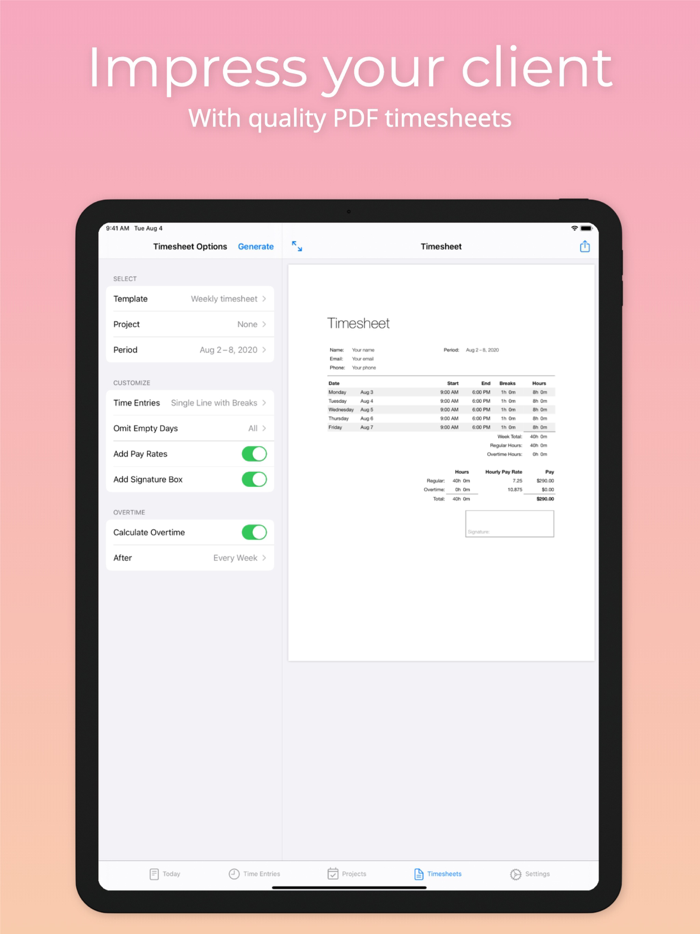 Time Tracker Manage your time