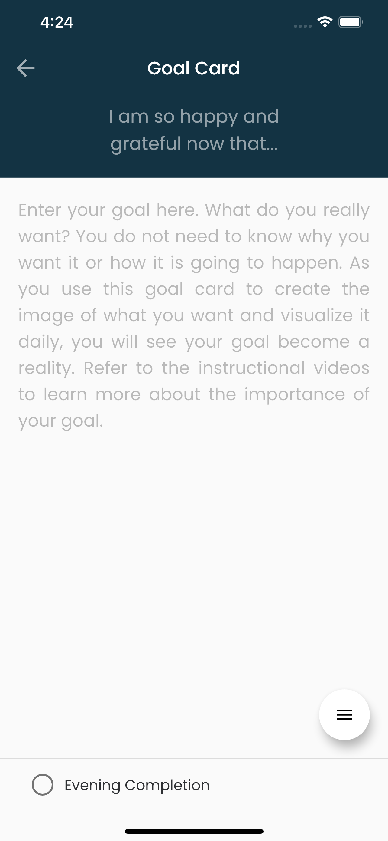Goal Card App